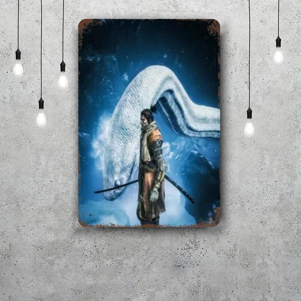 Sekiro Vintage Tin Sign Home Decor Wall Decor Art Wall Mural Room Decoration Decor Retro Metal Sign Plate Bar Posters