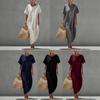 Women's Spring/Summer Casual Solid Color Short Sleeve Dress