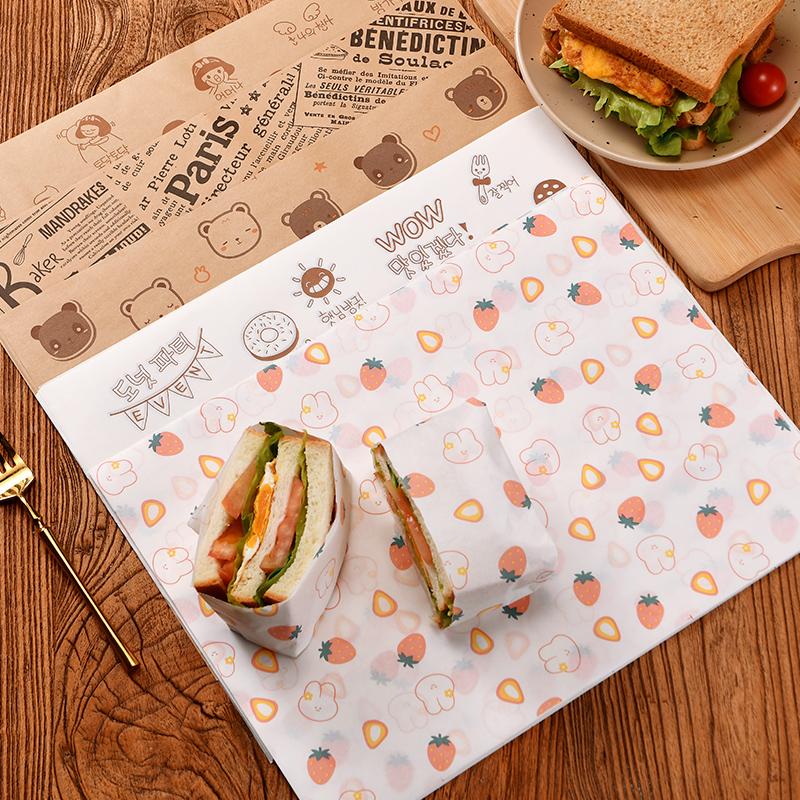 25 Pezzi Carta Cerata per Gastronomia per Cibo, Fogli per Cesti Cibo Picnic, Fogli Cerati per Avvolgere Gastronomia Resistenti al Grasso, 11 x 15 Pollici