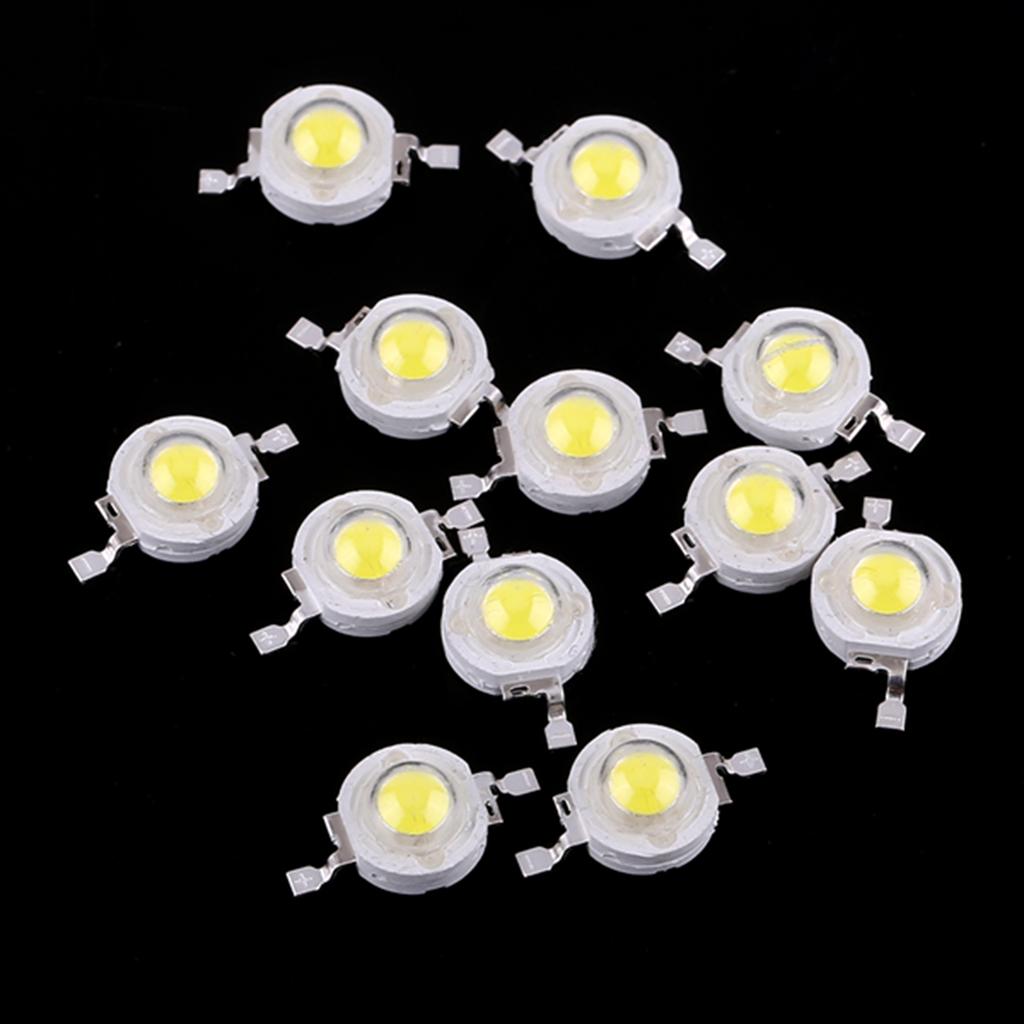 50pcs SMD 1W LED Lamp Bulb Beads Chip For Home Floodlight High White