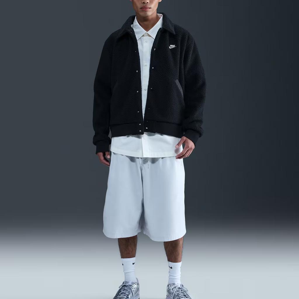 New Nike Club FW25 SHERPA COACHES Therma FIT Velvet feel Coat Unisex HV1430-010