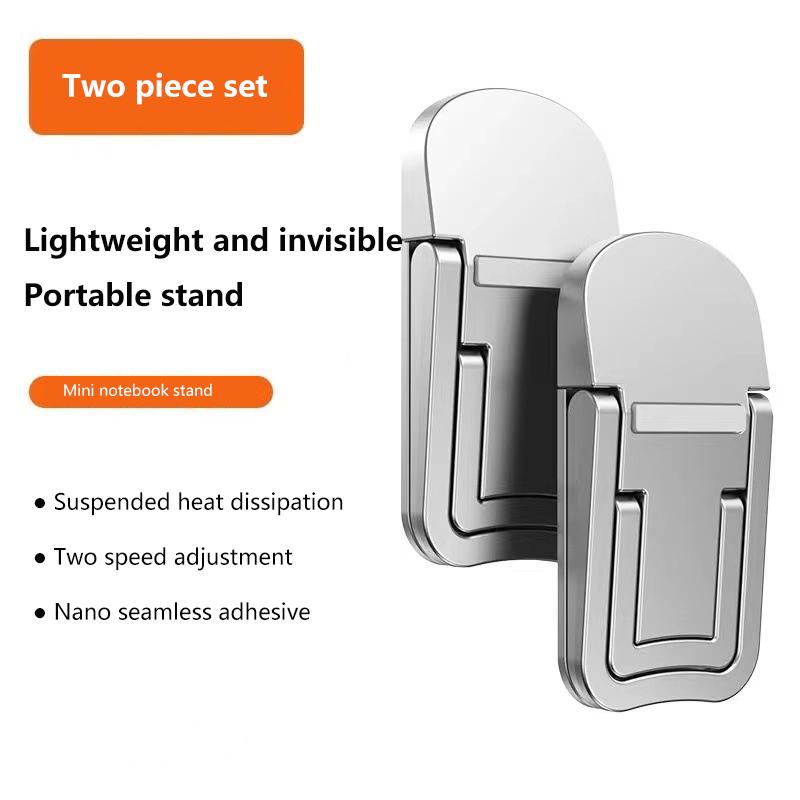 NEW SALE 2Pcs Laptop Stand Mini Portable Holder Foldable Nvisible Laptop Riser Bracket For Macbook Notebook Stand Cooling Holder