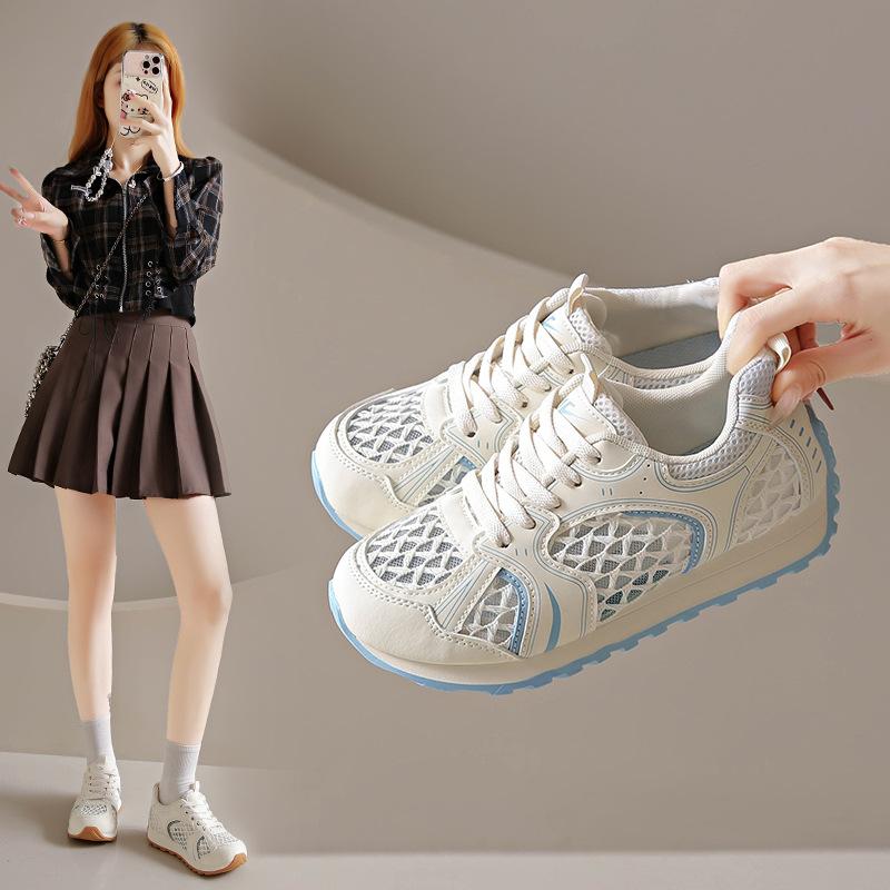 Korean Version of the New Dad Shoes Women's 2025 Summer Student Sports Thick-soled Heightening Casual Shoes Mesh Breathable Women's Shoes