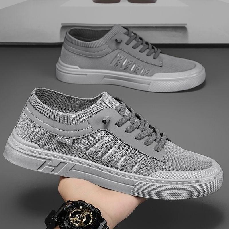 Fashion Non Slip Casual Shoes for Men Lightweight Plain Gray Sneakers In Promotion Legitimate 2025 Trend Designer Luxury Work Man Shoe