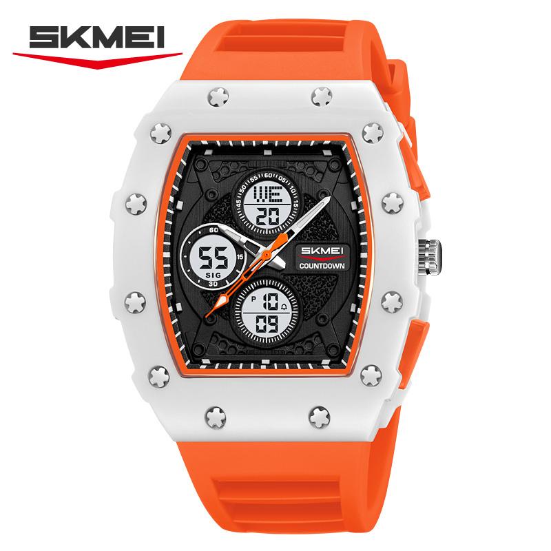 SKMEI 2605 Military Electronic Watch Reloj Dual Display Digital Watch Sport Multi Functional Timing Waterproof Night Light Men's