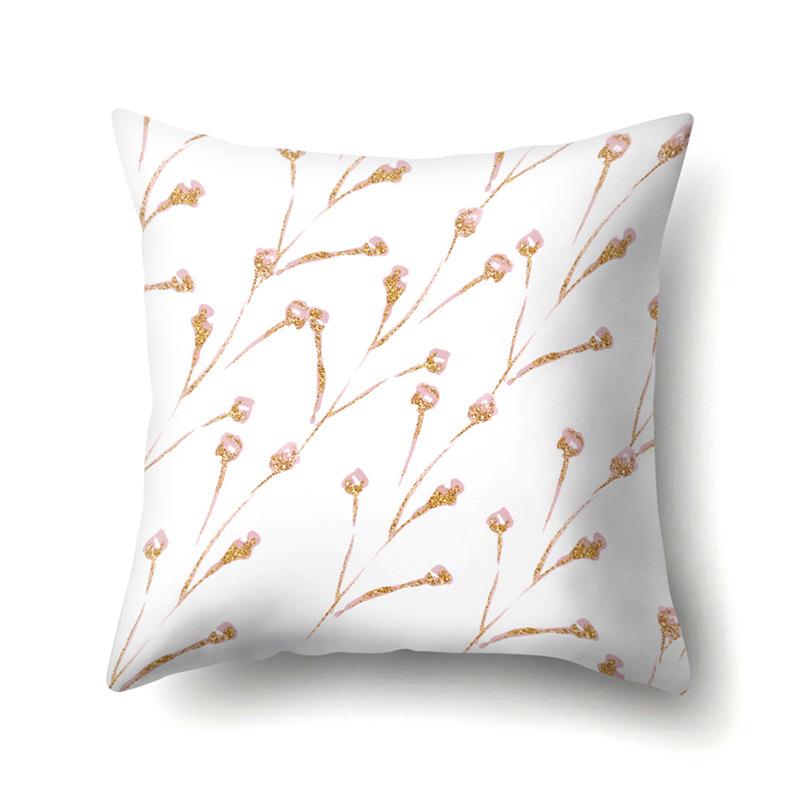 Polyester Pillow Case Automobile Decoration Home Printed Pillow Case Waist Cushion Cover Car Cushion Head Cushion Cover