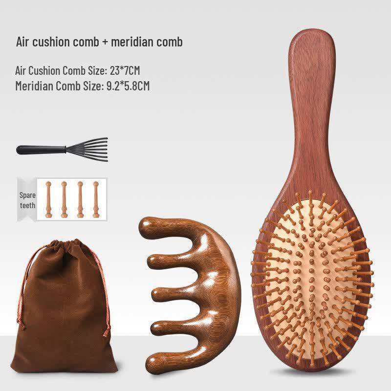 LIEI Sandalwood Air Cushion Paddle Hair Brush