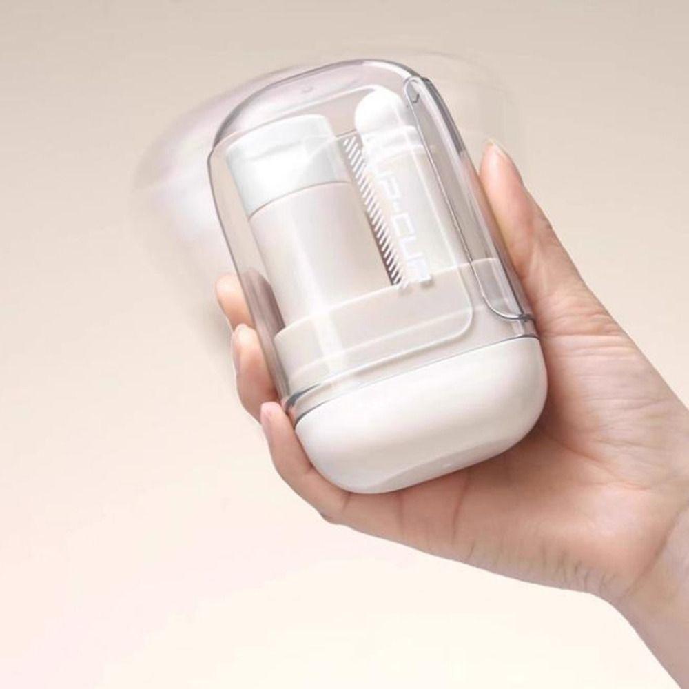 Portable 3 in 1 Travel Toothbrush Set Plastic Mouthwash Cup Toothpaste Storage Box for Daily Use