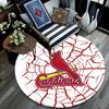 St.Louis Cardinals Round Area Rug,Carpet Rug for Living Room Bedroom Sofa Playroom Decor,Non-slip Floor Mat