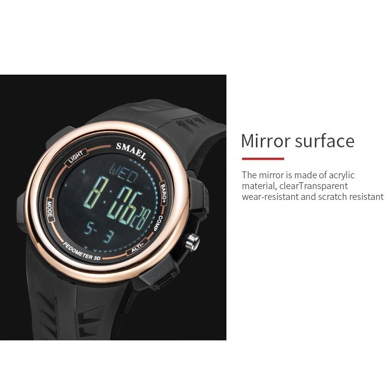 SMAEL Multifunctional Electronic Watch Outdoor Waterproof Compass Sports Countdown Student Watch