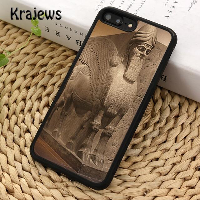Krajews Lamassu Assyrian Mesopotamian Phone Case Cover For iPhone 17 Air 16 15 14 plus 12 13 pro max Fundas