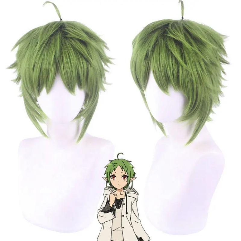 

Парик для косплея Sylphiette Greyrat Mushoku Tensei Green Short, термостойкие синтетические волосы на Хэллоуин для девочек 30CM зелёный