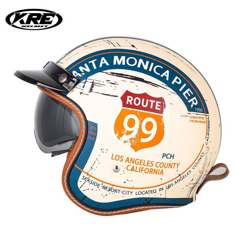 "KT67 Retro Summer Motorcycle Helmet for Men and Women"