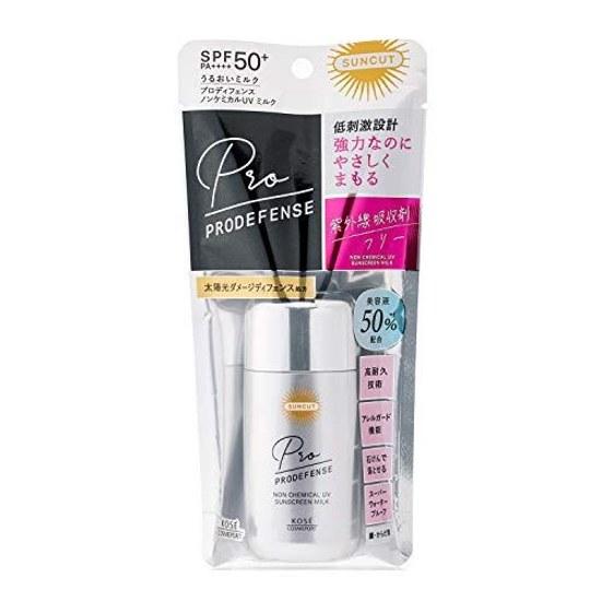 Sunkat KOSE Pro Defense Non-Chemical Formula Sunscreen UV Milk Absorber Free 60mL Unscented 60 Milliliters (x 1)