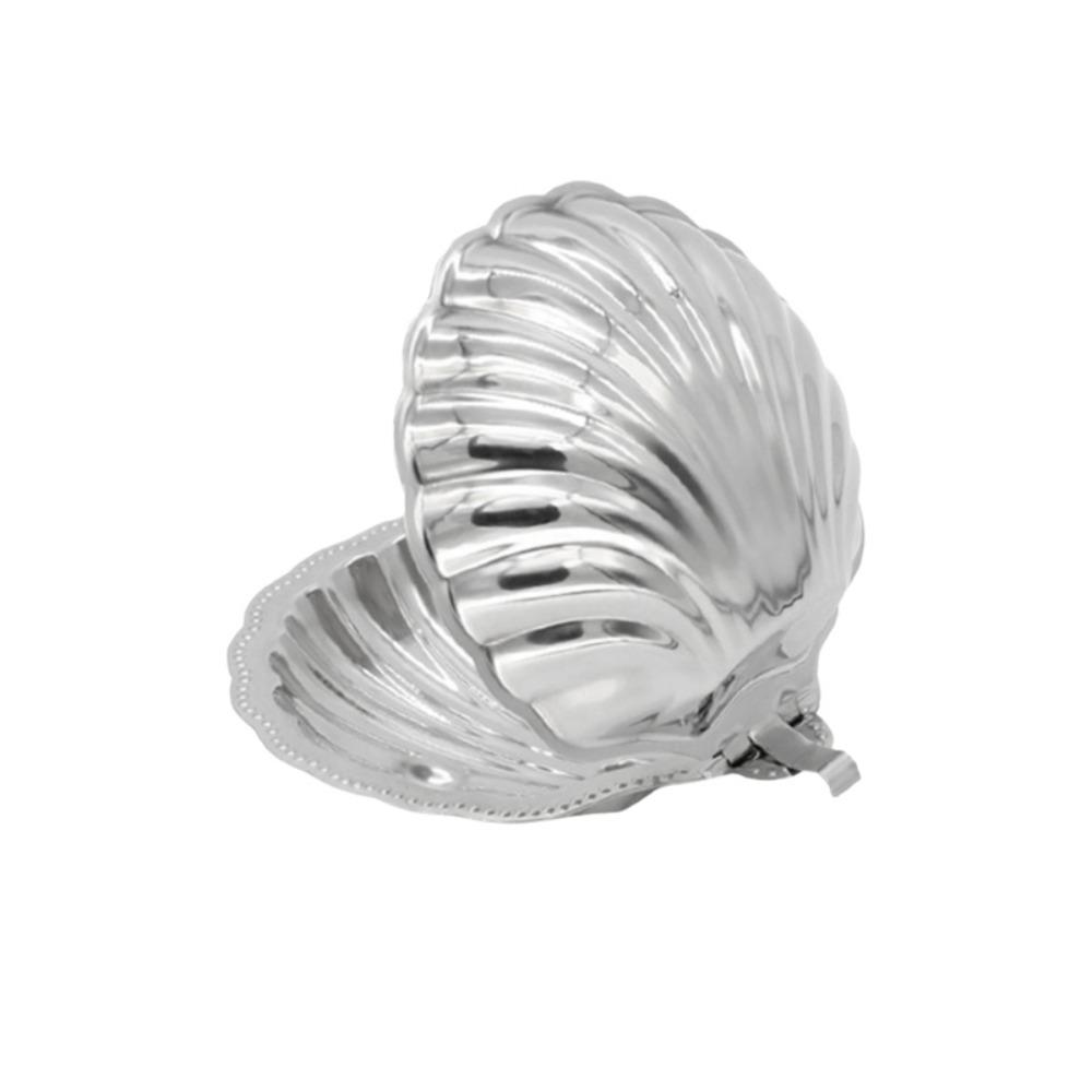 304 Stainless Steel Shell Shaped  Dessert Dish Retro Cheese Dish  Table Decoration