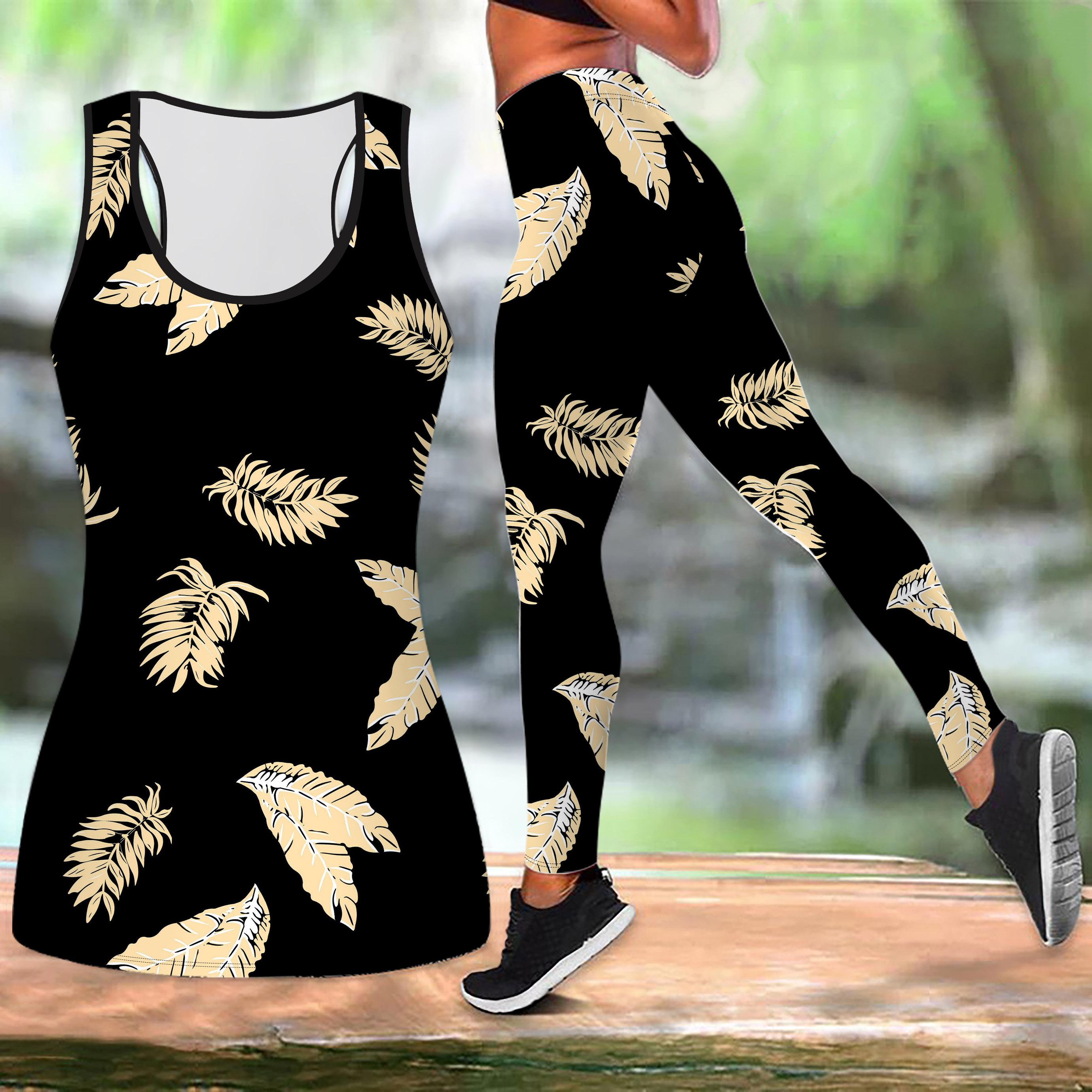 

Технологический вдохновленный лепестками принт йога костюм для женщин модные леггинсы для тренировок фитнес спортивный повседневный комплект для йоги спортивный костюм 6XL бежевый