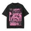 2026 Nana Inspired Anime T-Shirts Washed Cotton Tops Osaki Kawaii Cartoon Vintage for Men Streetwear Printed Tee Shirt Hot Sale