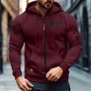 Men's  Leisure  Long Sleeves  Zipper  Hooded Hood  Hoodie  Coat  Hooded Hood