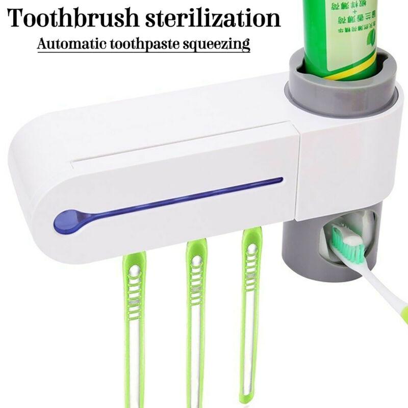 Buy Bathroom Automatic Toothpaste Dispenser Sterilizer UV Light
