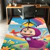 Masha and The Bear Pattern Rug, Indoor/Outdoor Mat, for Picnic, Gameroom, Bedroom, Office, Living Room, Home Decor Carpet, Birthday Gift