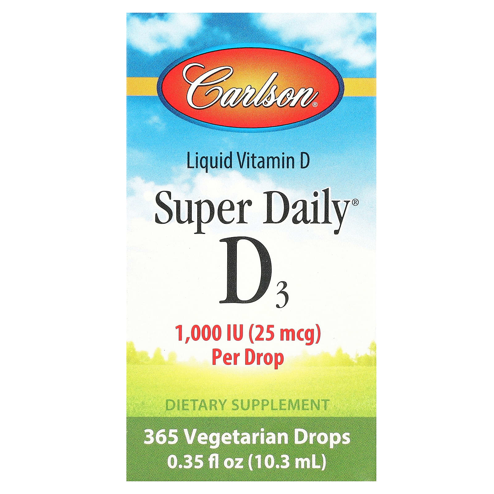 

Super Daily® D3, 25Mcg (1,000Iu), 10.3Ml (0.35Fl Oz)