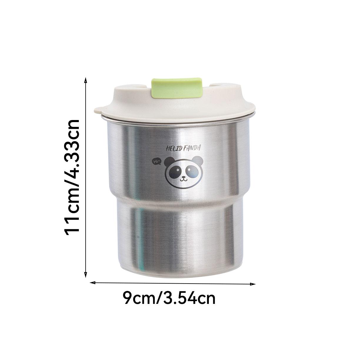 

WORTHBUY Портативная 400 мл кружка для кофе из нержавеющей стали 304 с крышкой, милый узор, герметичная, чашка для воды, многоразовый тамблер для детей и взрослых 301-400ml зелёный