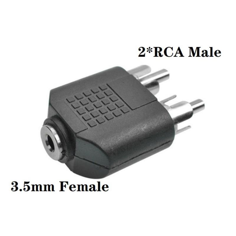 3.5mm Male To Female 2RCA Auditory Connector Computer TV 3.5 6.5 Plug Female Auditory Adapter