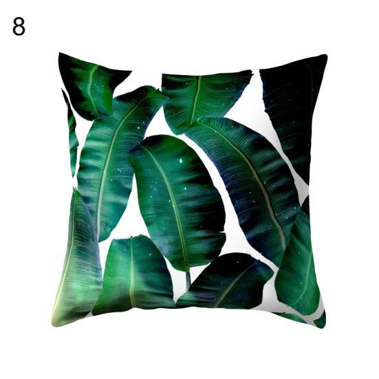 Talos moderner dekorativer Kissenbezug mit Blattdruck, für Zuhause, Sofa, Überwurf, Kissenbezug mit Reißverschluss