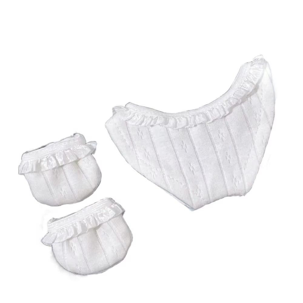 

Трусы Наряд для хлопковой куклы Платье Аксессуары для игрушек Кукольное платье с цветами для куклы 20 см Аксессуары для хлопковой куклы белый