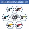 Flange Nut and Wrench Set For Angled Grinders 7PCS Alloy Steel Lock Nuts Professional Lubricated Finish Secure Grip