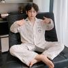 Boys Cotton Pajama Set Long Sleeve Cartoon Print Sleepwear Kids 8 Years Home Loungewear