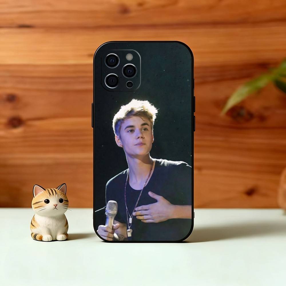 

S-Singer Beliebers Phone Case For iPhone 17,16,15,14,13,12,11 Plus,Pro Max,XS,Soft Silicone Black Cover iPhone16se4