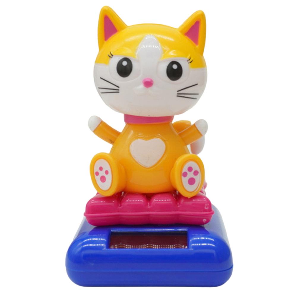 Cat Ornaments Dashboard Shake Head Figure Birthday Gift Windowsill Decoration Solar Powered Cat Dashboard Toy