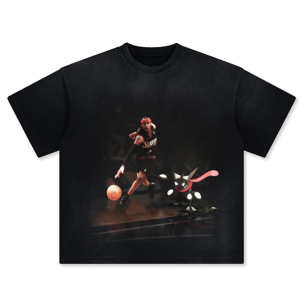 Pokémon Joint Basketball Star Printing Shortsleeved Tshirt Mens 2025 Summer New Fashion Cotton Breathable Y2K Street Top