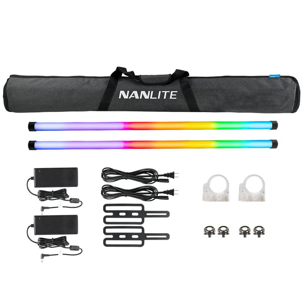 NANLITE PavoTube II 30X Set of 2 Tube Photography Light Stick Light RGB Light LED Light Tube Light 36000 Color Dimming App Compatible Object