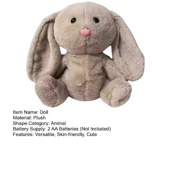 Yousheng Breathing Stuffed Animal with Music & Light Sensory Soothing Plush Toy for Sleep Interactive Elephant Rabbit Toy for Kids Baby Soother