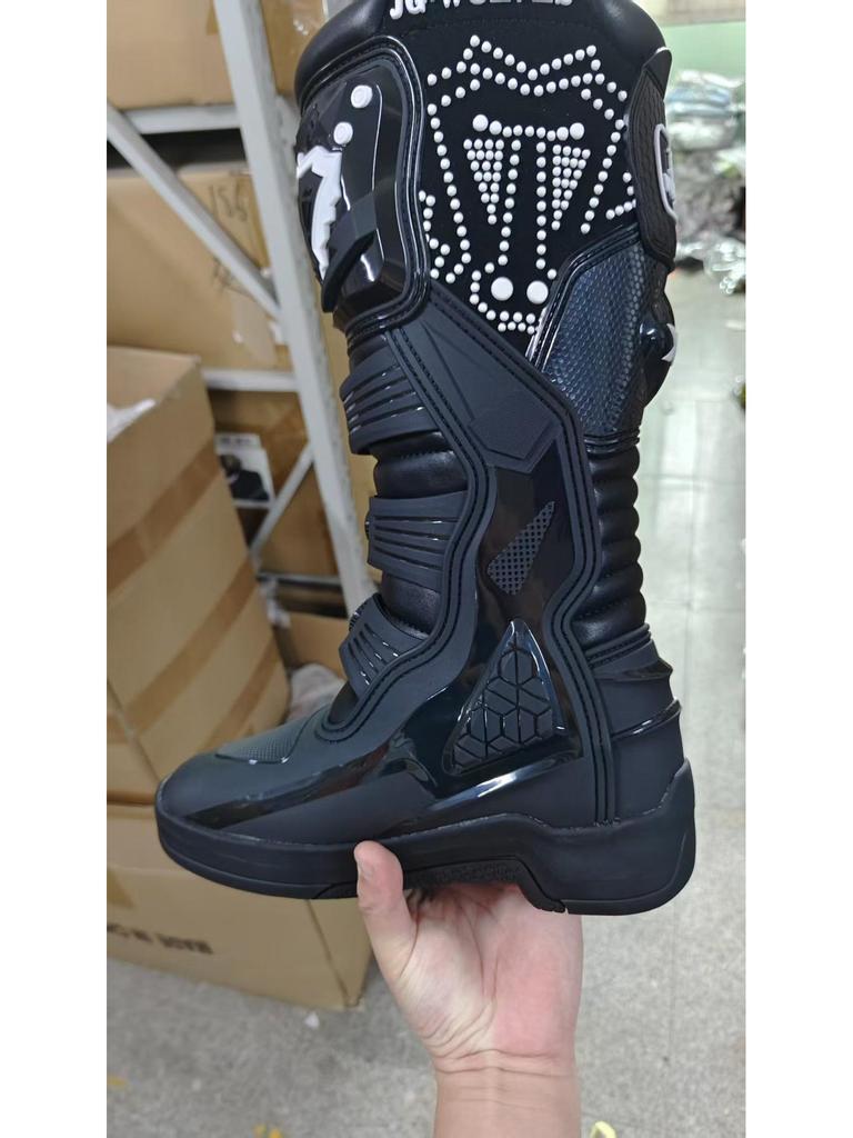 Męskie Buty Motocyklowe Off-Road Nine Wolves - Antypoślizgowe Buty Rajdowe