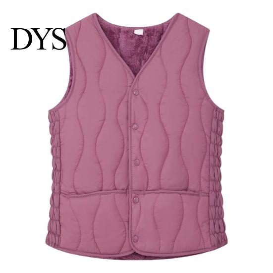 Fashionable Short Vest for Women Women's Warm Padded Lightweight Sleeveless Slim Fit Waistcoat Windproof Solid Color Single-breasted Fall Winter Daily