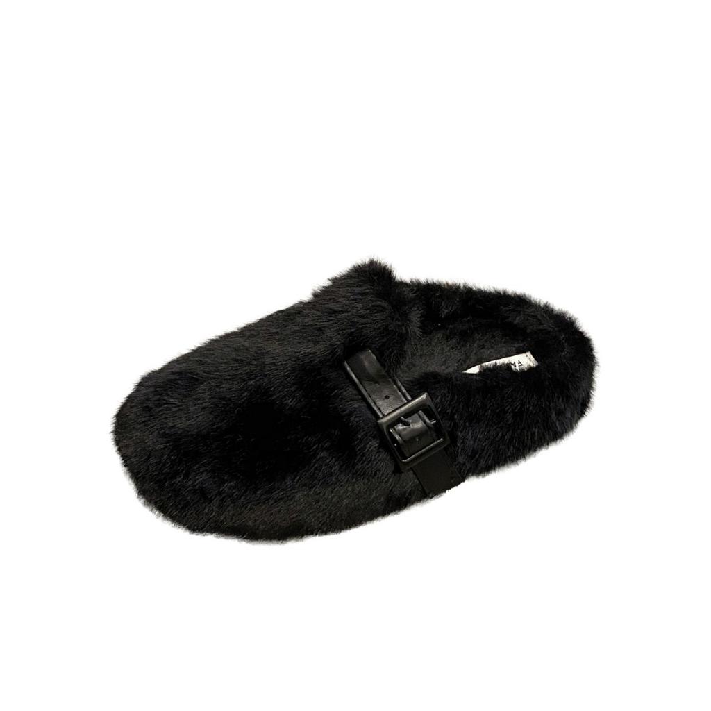 Mao Mao Slippers Women's Outer Wear 2025 New Autumn and Winter One-pedal Fashion Out Bag Head Half Drag Cotton Slippers Mao Mao Shoes