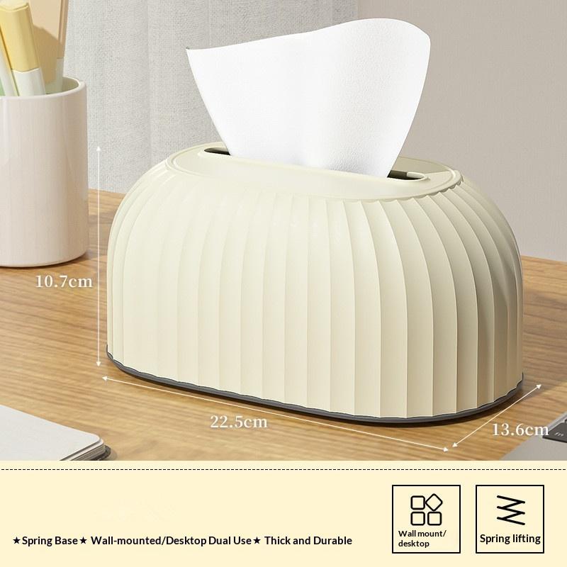 High-aesthetic Home Use Drawer-style Tissue Box Storage Light Luxury Style Living Room Desktop Advanced Spring Type Tissue Box