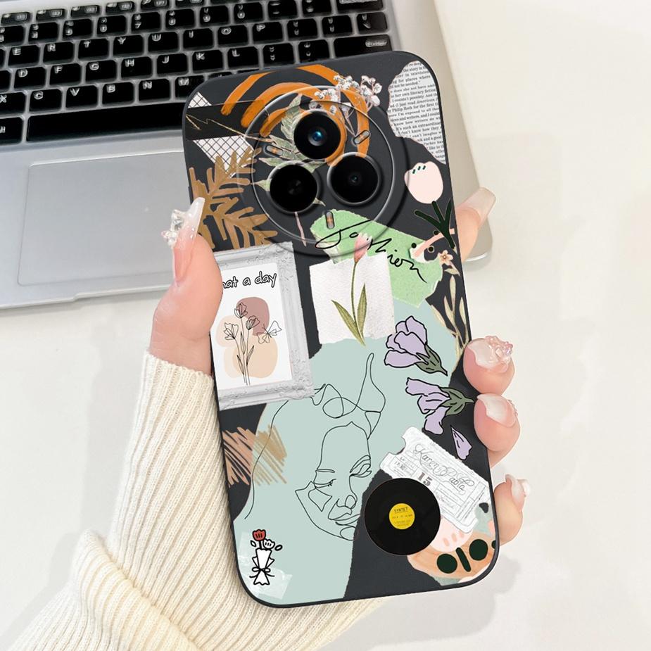 Für Realme 14 Pro 5G Hülle RMX5056 Stylische Kunstbemalte Abdeckung Stoßfeste Handyhülle Für Realme 14 Pro Plus Realme14 Pro+ Weiche Taschen