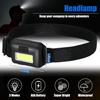 1PC Portable Mini COB LED Headlamp 3 Modes Waterproof Headlights Flashlight Outdoor Camping