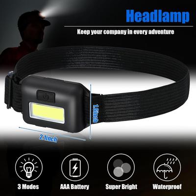 1PC Portable Mini COB LED Headlamp 3 Modes Waterproof Headlights Flashlight Outdoor Camping