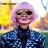 Futuristic, Oversized, Uniquely Shaped Sunglasses, Punk-style Party Sunglasses, Fashionable One-piece Goggles and Face Mask for Women