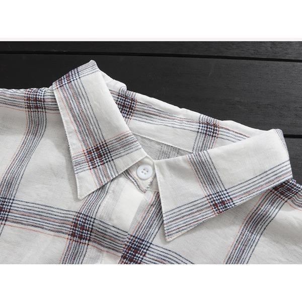 Women's Checkered Shirt Summer Loose Women's Medium Long Shirt Hong Kong Style Thin Shirt