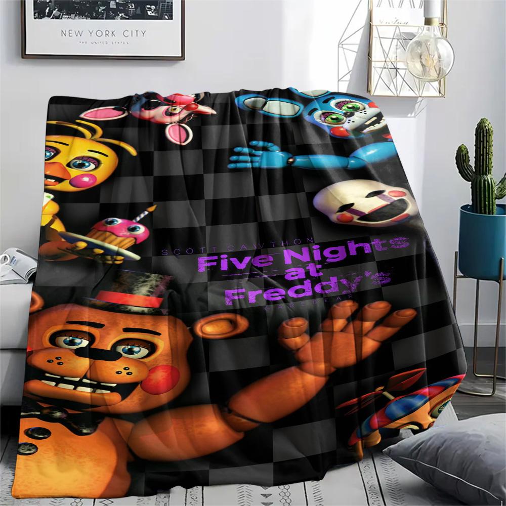 Five Nights Freddy'S Plushies Blanket Blanket Home Decor Office Rest Blanket Digital Printing Sheet