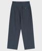 NOIRER 80S Classic One-Pleat Wide Slacks (Navy)
