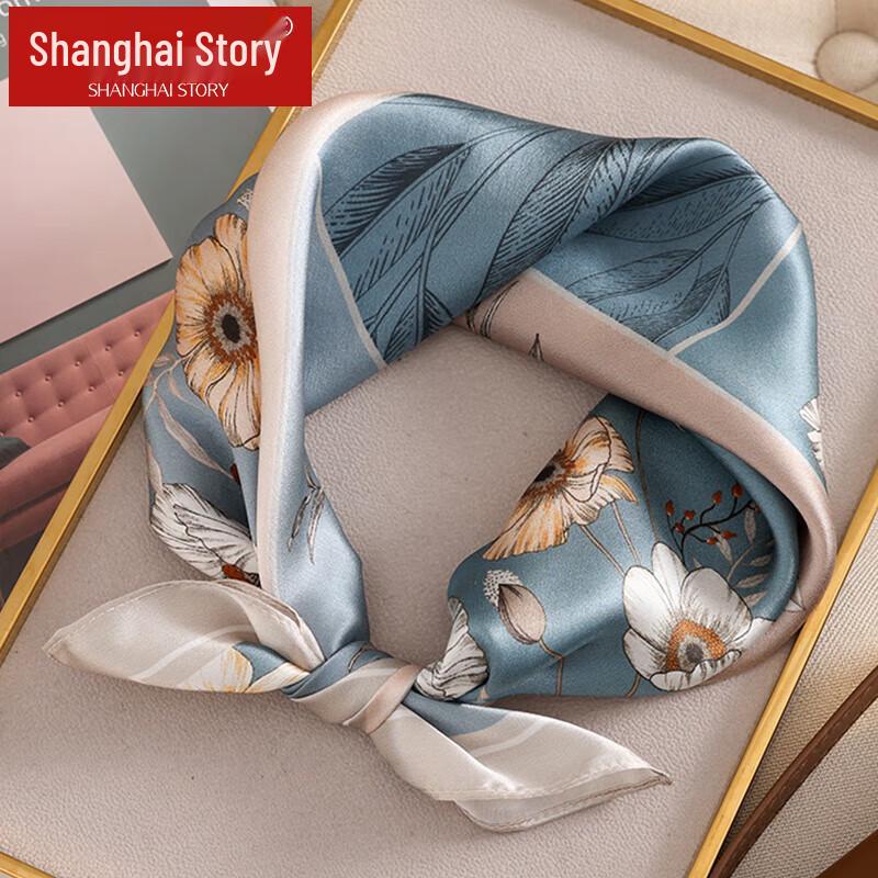 

Шанхайская история 100% Тутовый шелк атласный квадратный платок