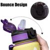Large Capacity Sports Water Bottle with Time-Tracking Straw Leak Proof Locking Flip Cover for Outdoor Fitness