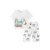 Balabala Kids' Summer Cotton Short-Sleeve Pajama Set